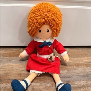 Vintage Little Orphan Annie Knickerbocker Doll W/Sandy Dog